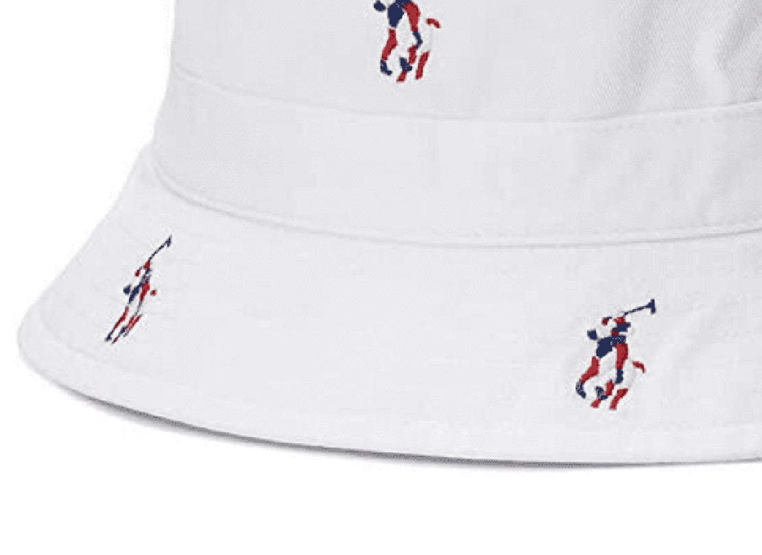 Polo Ralph Lauren Men's Signature Pony Bucket Hat White Size Large