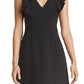 French Connection Women's Whisper Ruffle Minidress Black Size 6