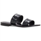 Patricia Nash Women's Flair Leather Open Toe Casual Slide Sandals Black Size 5.5M