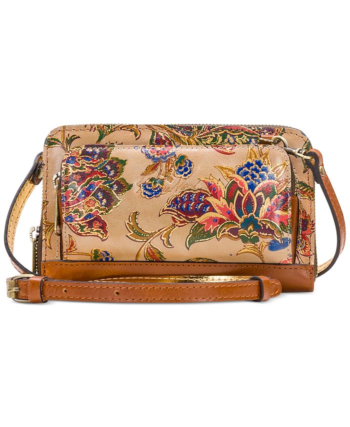 Patricia Nash Women's French Tapestry Andria Leather Crossbody Brown Size Regular