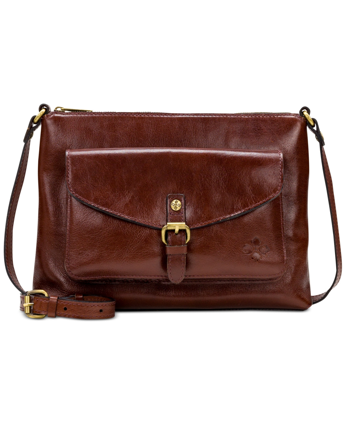 Patricia Nash Women's Kirby East West Leather Crossbody Brown Size Regular