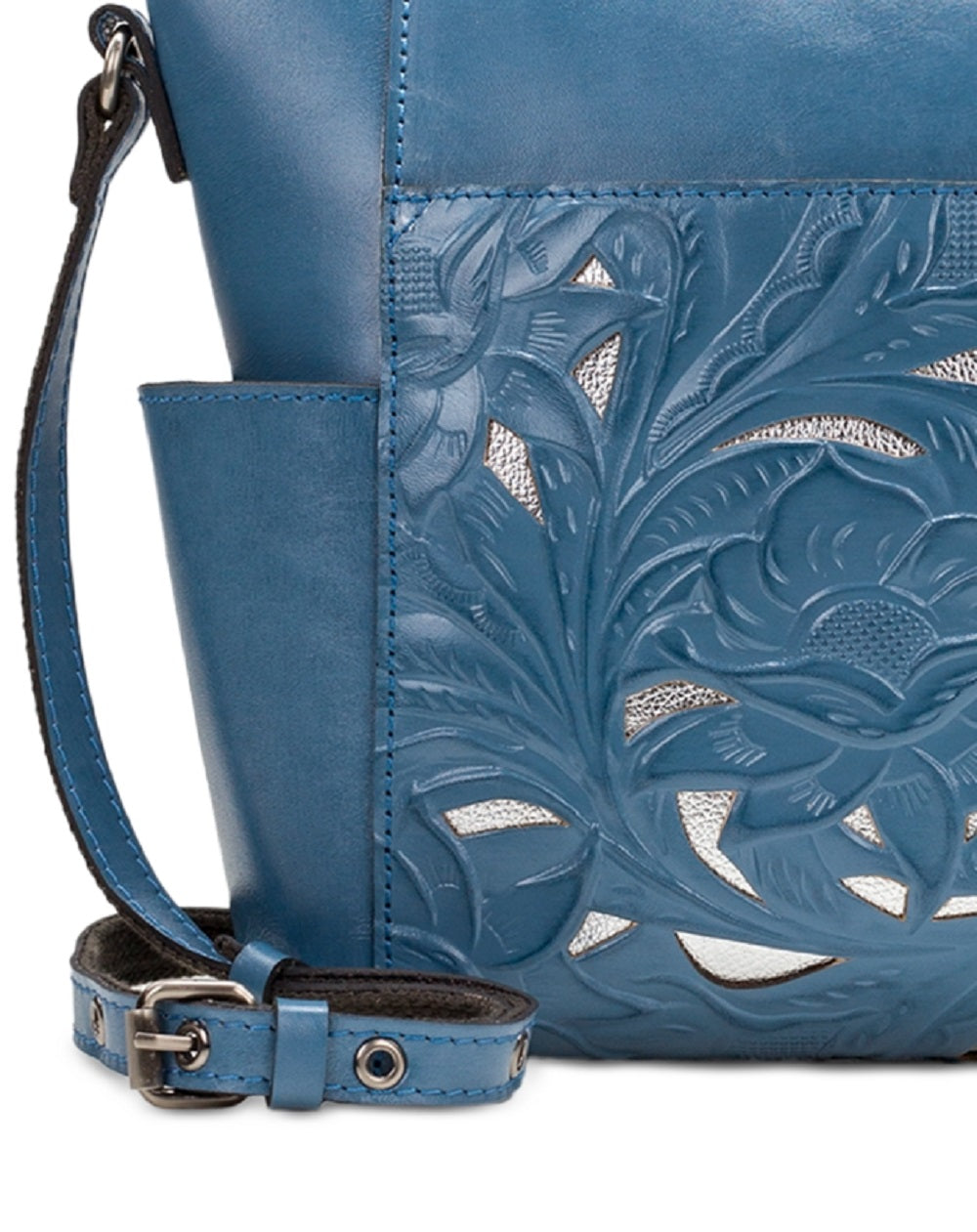 Patricia Nash Women's Aveley Leather Crossbody Blue Size Regular