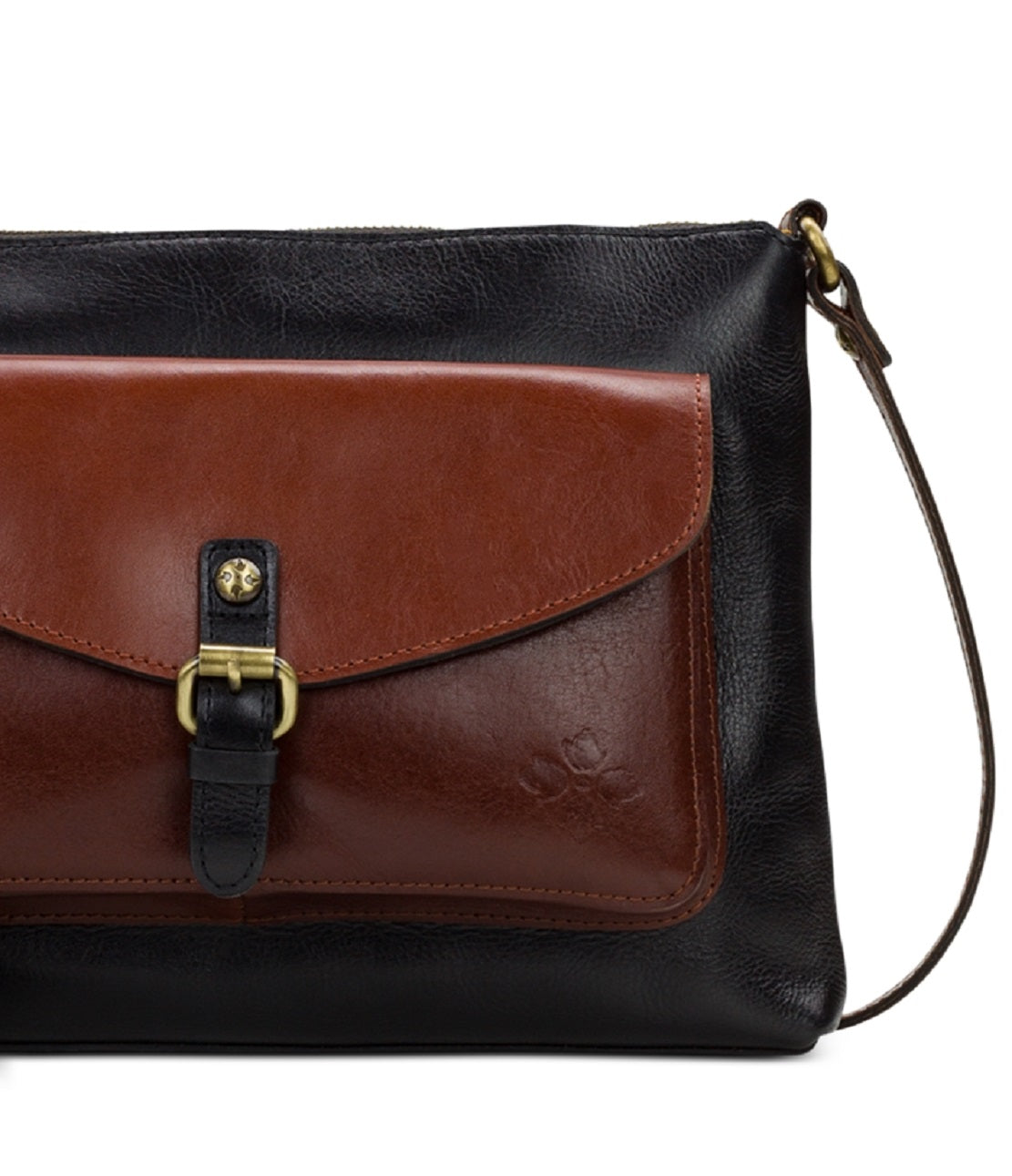 Patricia Nash Women's Kirby Colorblocked Leather Crossbody Black Size Regular