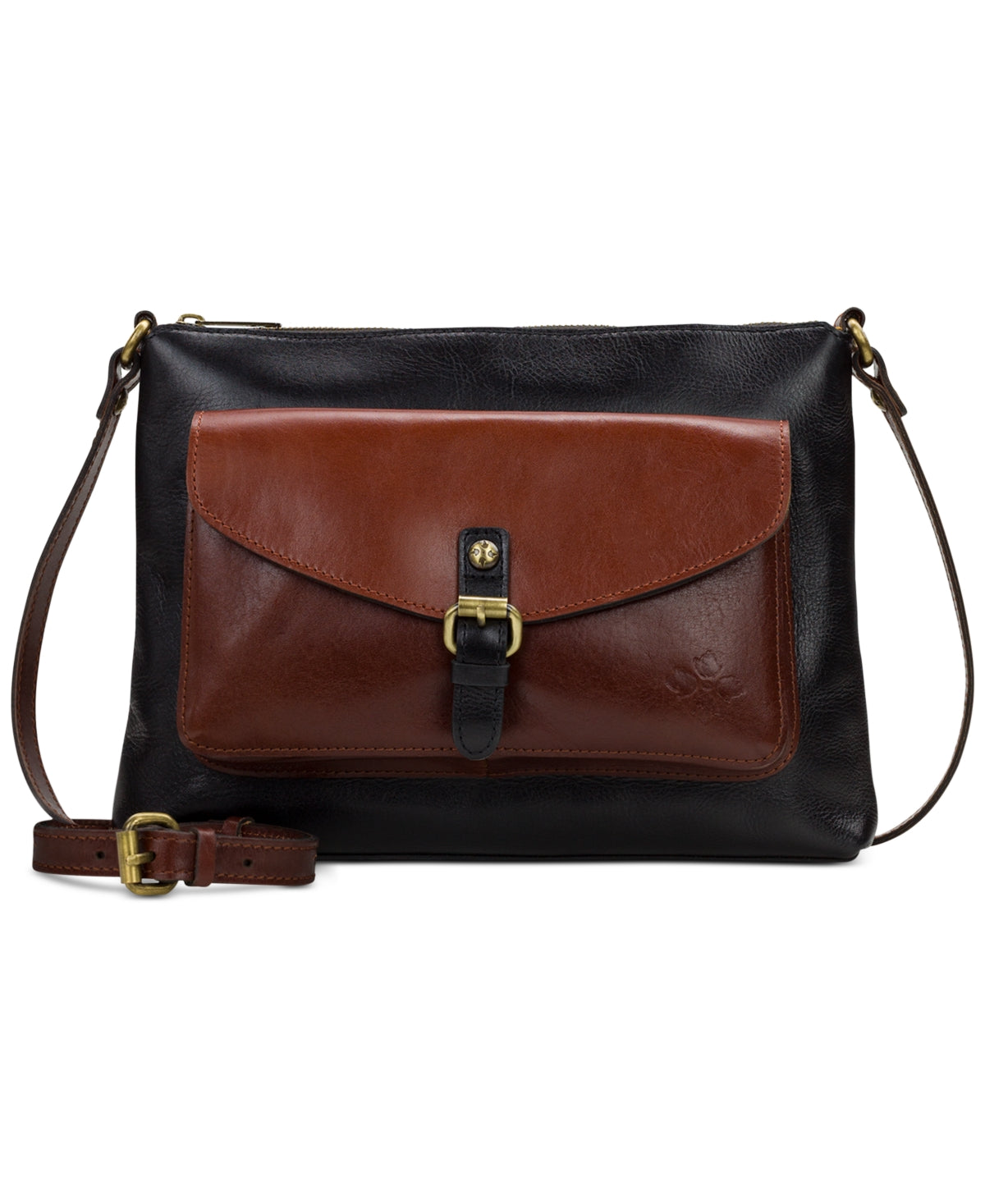 Patricia Nash Women's Kirby Colorblocked Leather Crossbody Black Size Regular