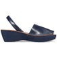 Kenneth Cole Reaction Women's Fine Glass Wedge Sandals Black Size 8.5 M