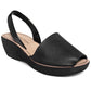 Kenneth Cole Reaction Women's Fine Glass Wedge Sandals Black Size 8.5 M