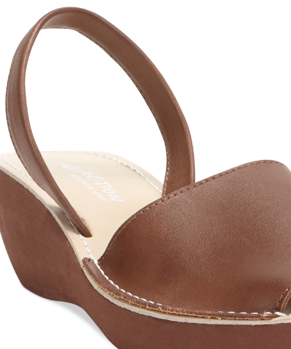 Kenneth Cole Reaction Women's Fine Glass Wedge Sandals Brown Size 6.5 M