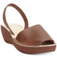 Kenneth Cole Reaction Women's Fine Glass Wedge Sandals Brown Size 6.5 M