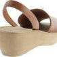 Kenneth Cole Reaction Women's Fine Glass Wedge Sandals Brown Size 7 M