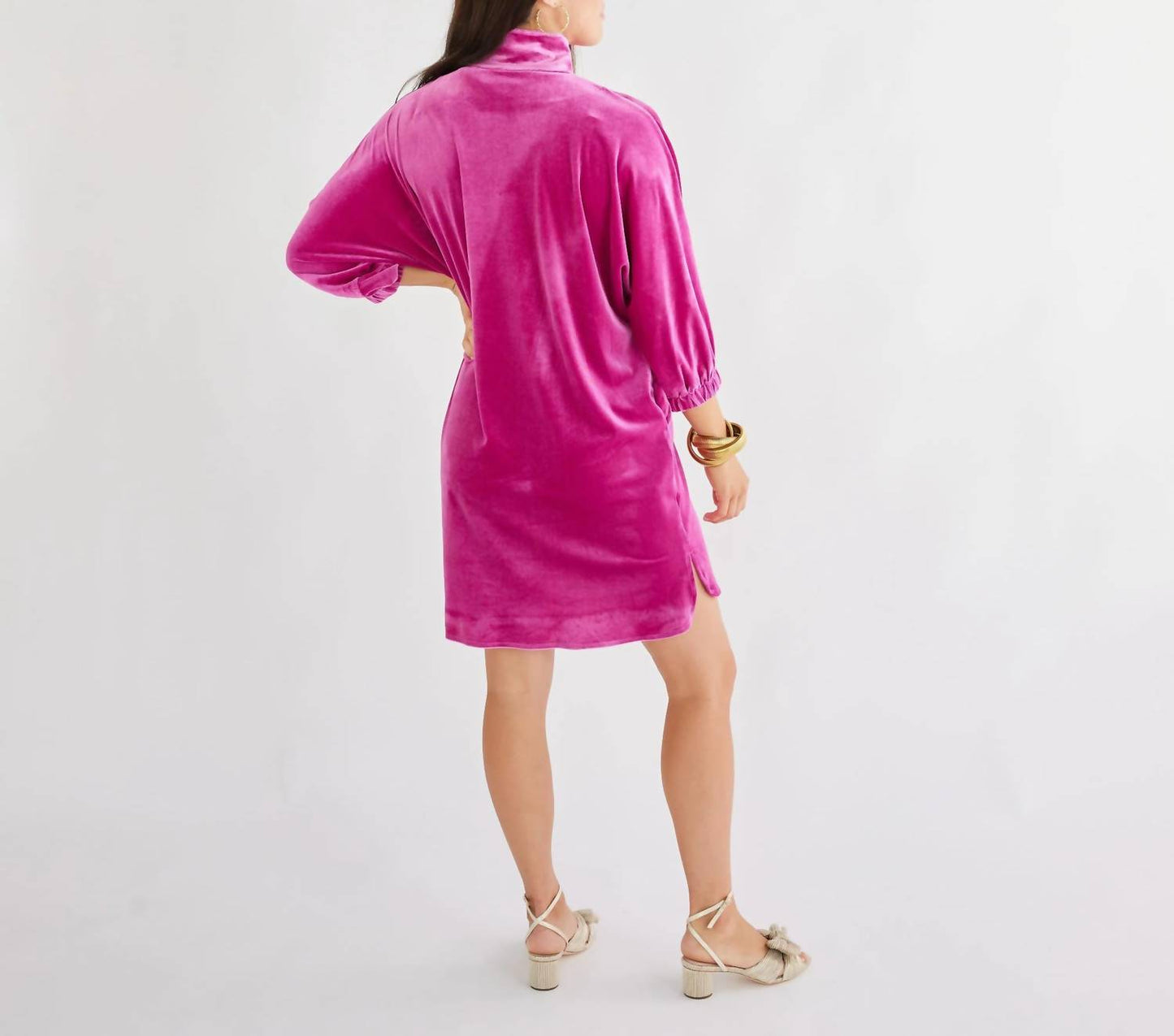 Caryn Lawn - Betsy Velvet Collar Dress