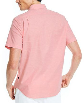 Nautica Men's Stretch Oxford Shirt Red Size Large