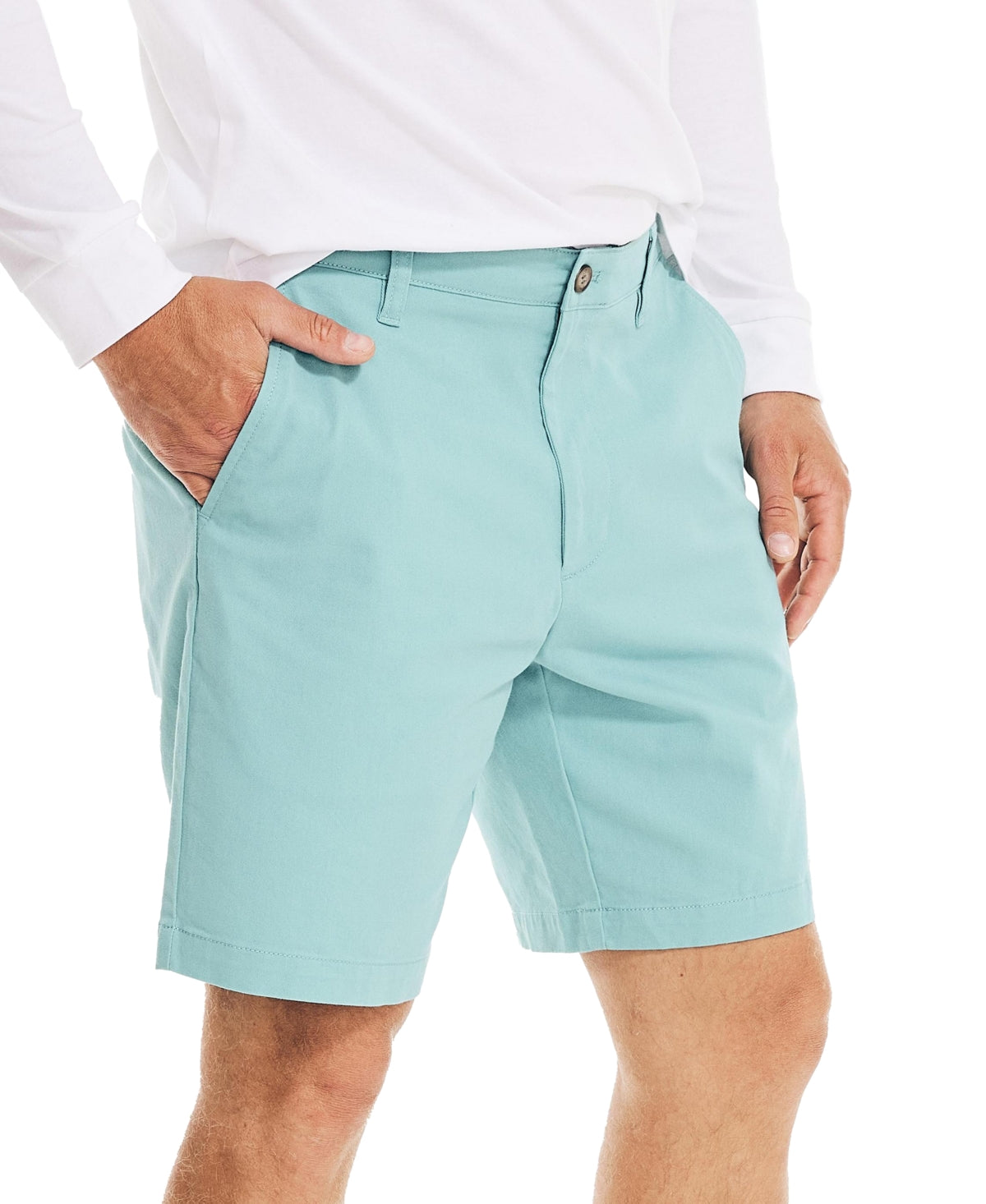 Nautica Men's Stretch Classic Fit Deck Shorts Green Size 38W