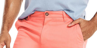 Nautica Men's Stretch Classic Fit Deck Shorts Pink Size 38