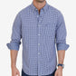 Nautica Men's Classic Fit Long Sleeve Gingham Check Poplin Shirt Blue Size XX-Large
