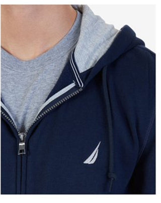 Nautica Men's Zip Up Hoodie Blue Size 4XL