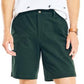 Nautica Men's Classic Fit Stretch Chino Flat Front Deck Short Green Size 36