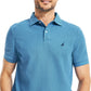Nautica Men's Sustainably Crafted Classic Fit Deck Polo Shirt Blue Size Small