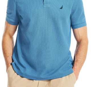 Nautica Men's Sustainably Crafted Classic Fit Deck Polo Shirt Blue Size Small