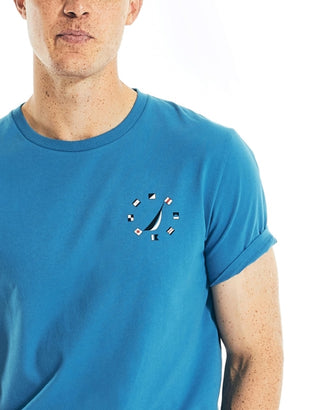 Nautica Men's Sailing Graphic T-Shirt Blue Size Medium