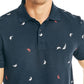 Nautica Men's Sustainably Crafted Classic Fit Critter Print Deck Polo Blue Size Large