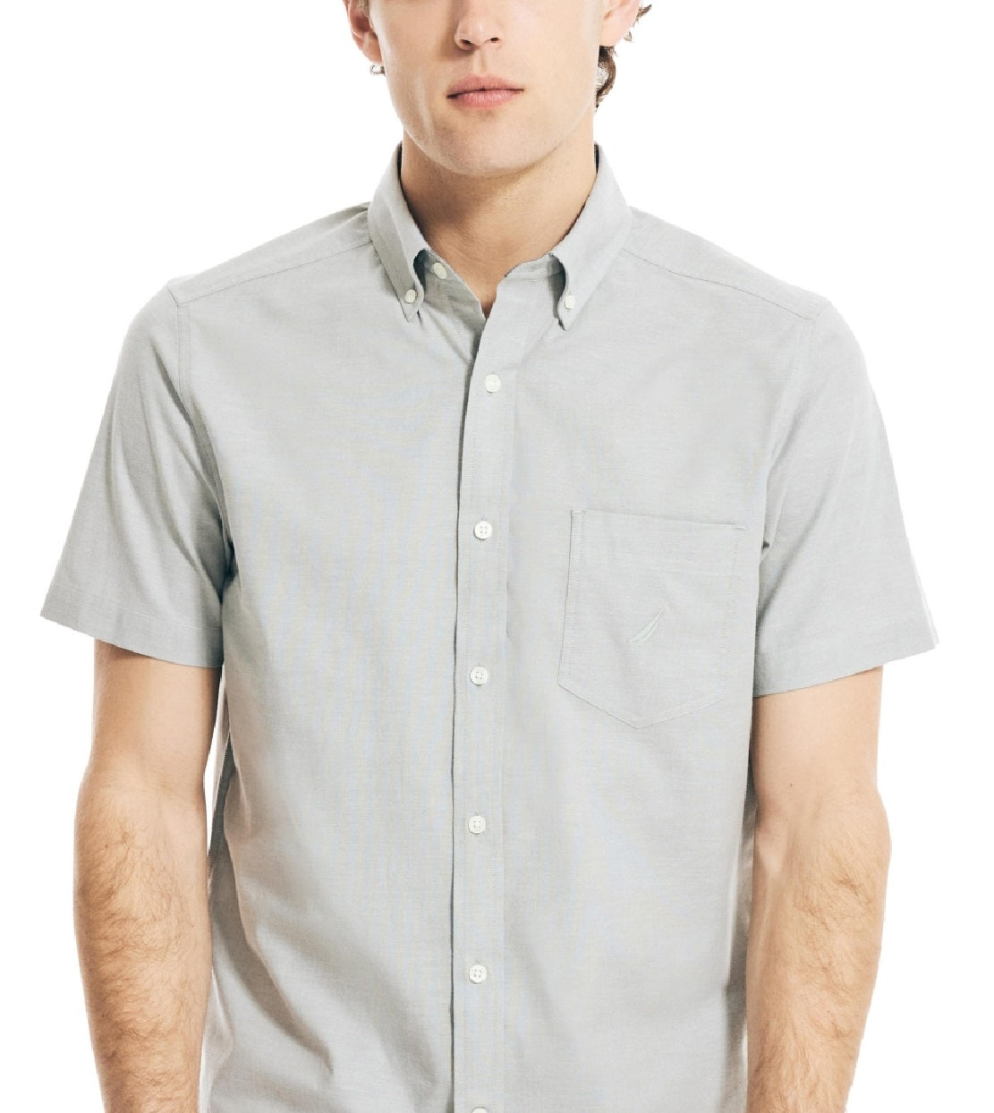 Nautica Men's Stretch Oxford Shirt Green Size Small