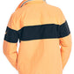 Nautica Men's Colorblock Lightweight Hooded Jacket Orange Size Large