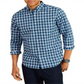Nautica Men's Classic Fit Plaid Button Down Shirt Blue Size Large