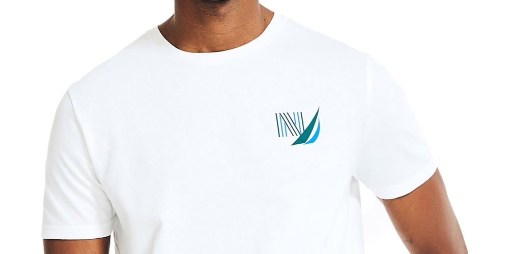 Nautica Men's Ocean Club Graphic T-shirt White Size M