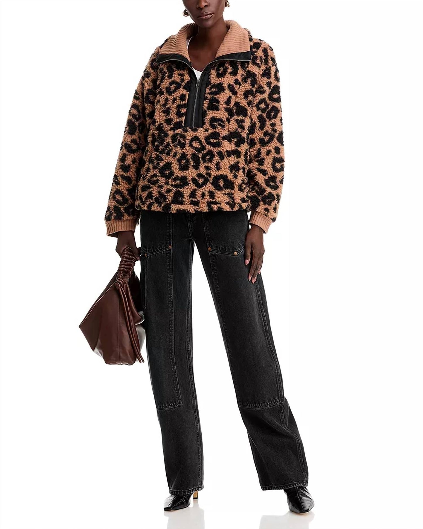 Vintage Havana - Leopard Sherpa Jacket