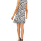 MSK Women's Embellished Floral Print Sheath Dress Black Size Small