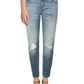 Vigoss Women's Distressed Crop Skinny Jeans Blue Size 28