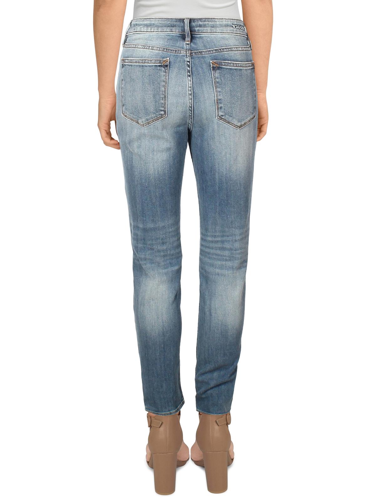 Vigoss Women's Distressed Crop Skinny Jeans Blue Size 28