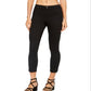 HUE Women's Classic Smooth Denim Capris Black Size Small
