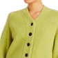 Proenza Schouler Women's Label Fluffy Knit Cardigan Green Size Small
