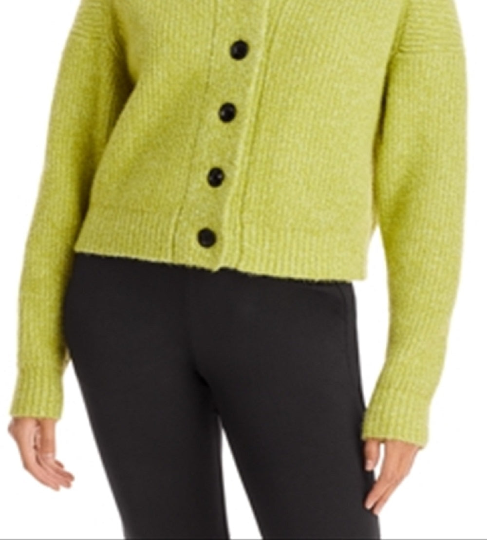 Proenza Schouler Women's Label Fluffy Knit Cardigan Green Size Small
