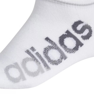 adidas Women's 6 Pk Linear Superlite Ii No Show Socks White Size 4-10