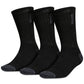 adidas Men's 3 Pack Classic Cushioned Crew Socks Black Size Regular