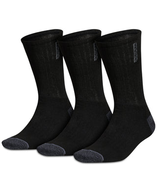 adidas Men's 3 Pack Classic Cushioned Crew Socks Black Size Regular
