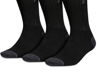 adidas Men's 3 Pack Classic Cushioned Crew Socks Black Size Regular