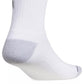 adidas Men's 3 Pk Sport Linear 2 High Quarter Socks White Size Regular