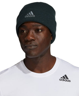 adidas Men's Knit Folded Beanie Black Size Regular