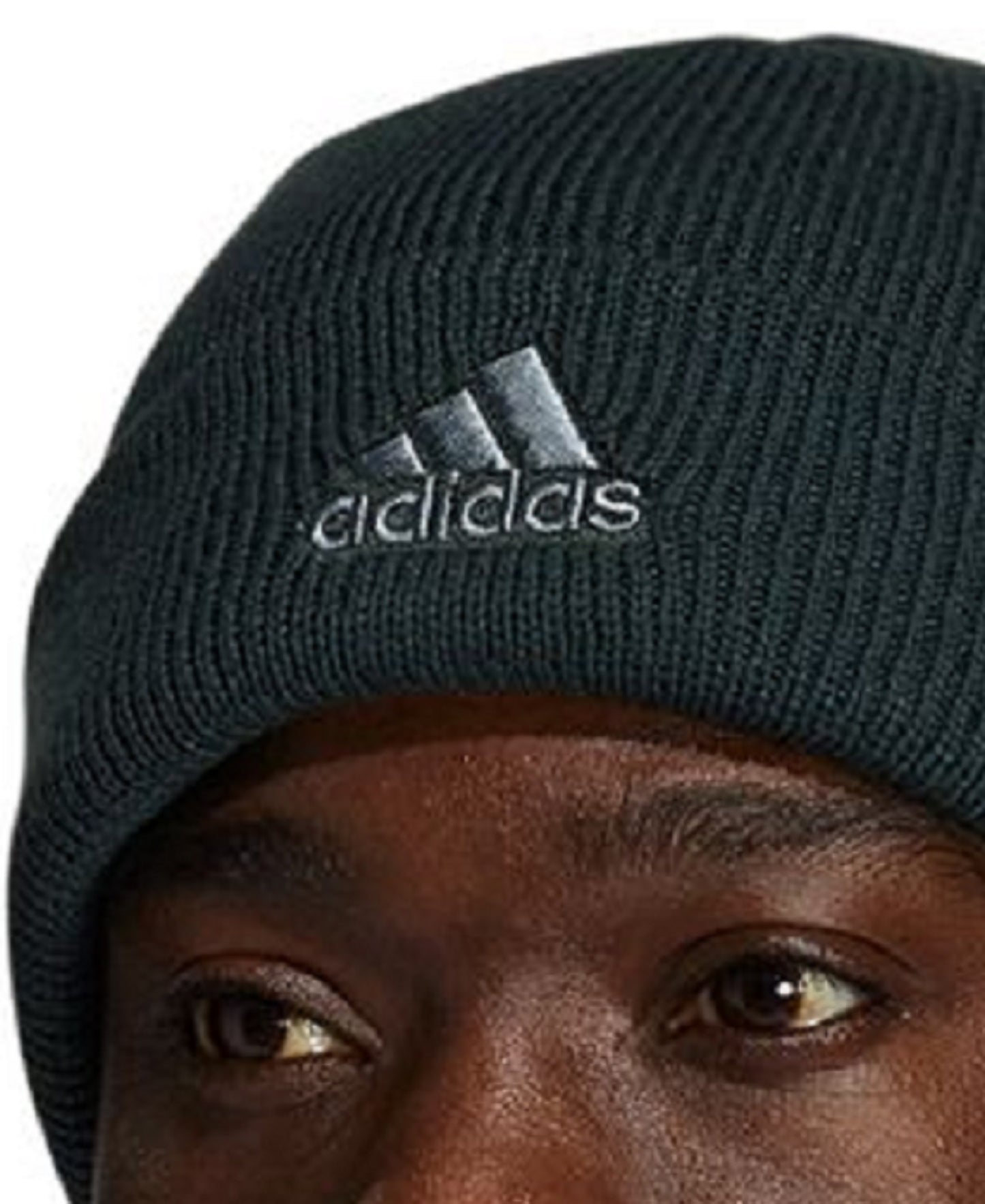 adidas Men's Knit Folded Beanie Black Size Regular