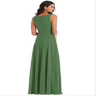 After Six Women's Vineyard Green Chiffon Gown Size 8