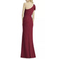 After Six Women's Burgundy One-Shoulder Trumpet Gown Size 2