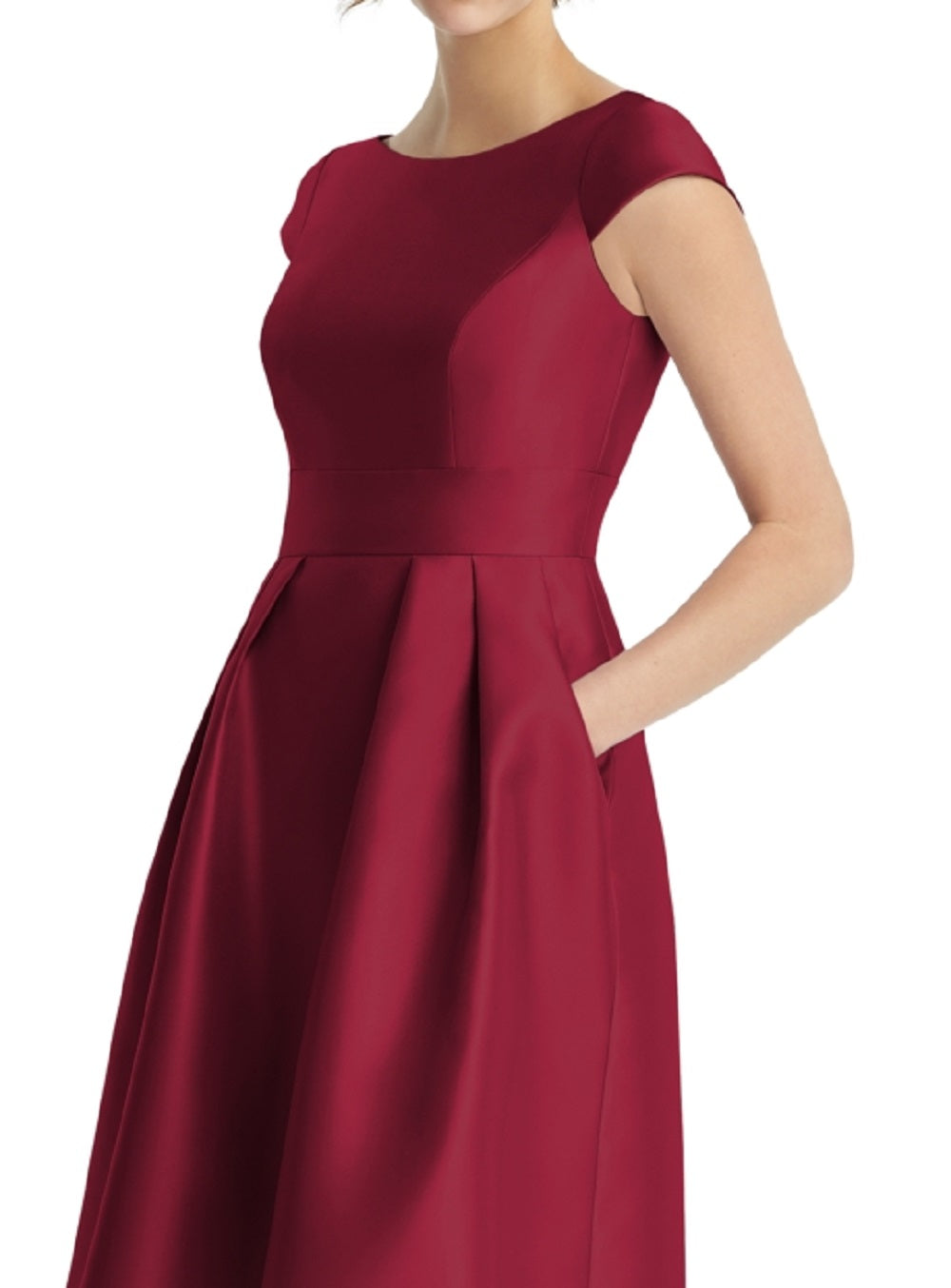 Alfred Sung Women's Cap Sleeve Cocktail Dress Red Size 4