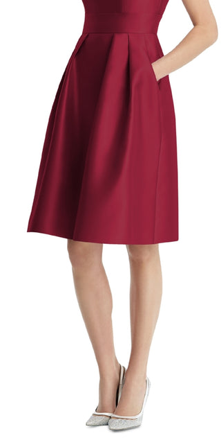 Alfred Sung Women's Cap Sleeve Cocktail Dress Red Size 4
