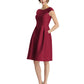 Alfred Sung Women's Cap Sleeve Cocktail Dress Red Size 4