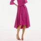 Joseph Ribkoff - Stretch Taffeta High Low Wrap Dress