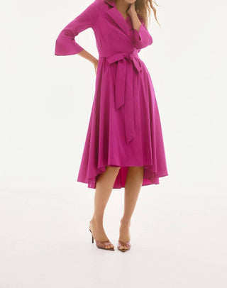 Joseph Ribkoff - Stretch Taffeta High Low Wrap Dress