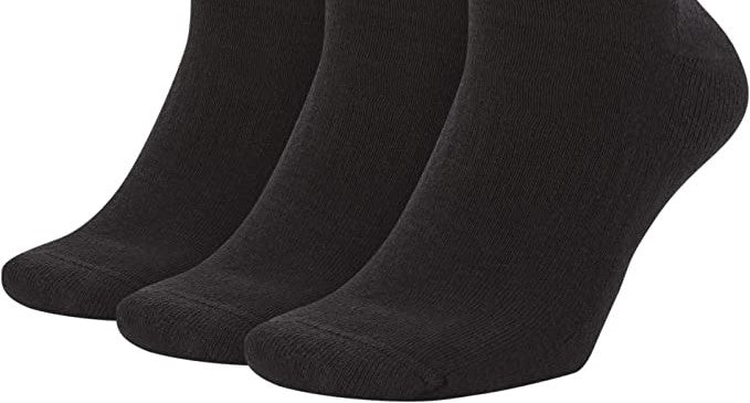 Nike Unisex Kid's 3PK Everyday Cushion Low Socks Black Size Large